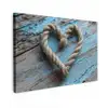 Hart - Touw - Hout - Rustiek canvas 2cm klein -z3d