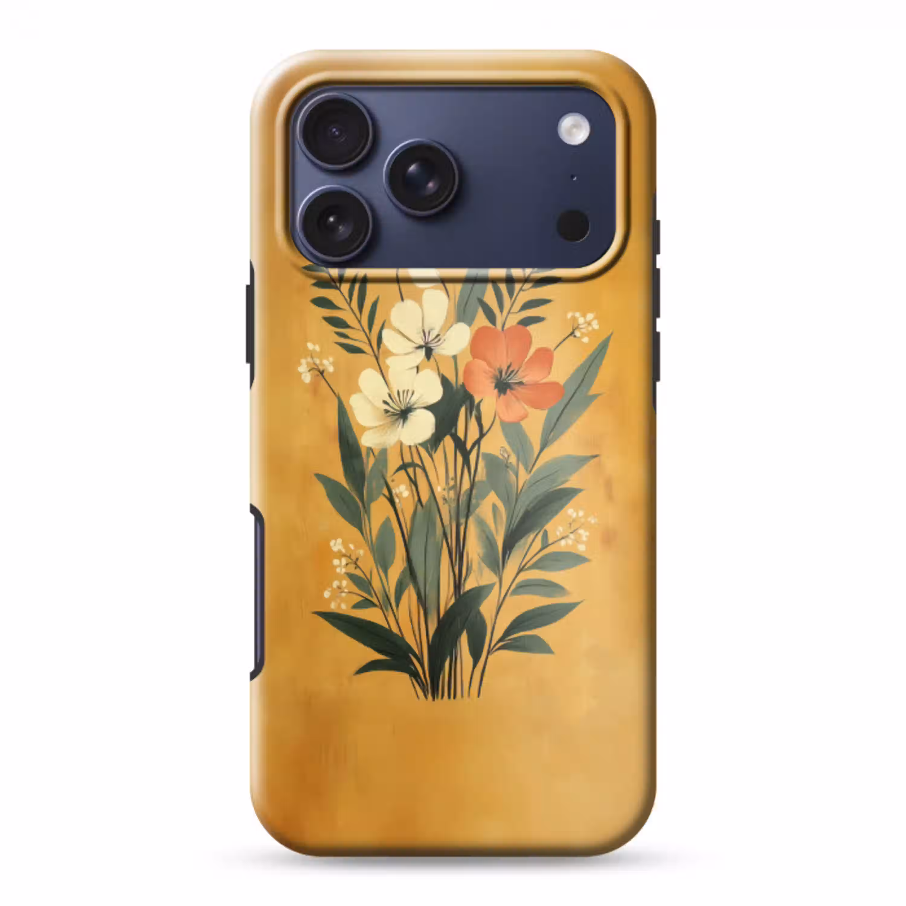 Bladeren - Boeket - Bloemen - Geel Toughcase MagSafe Apple iPhone 17 Pro Max klein -3d