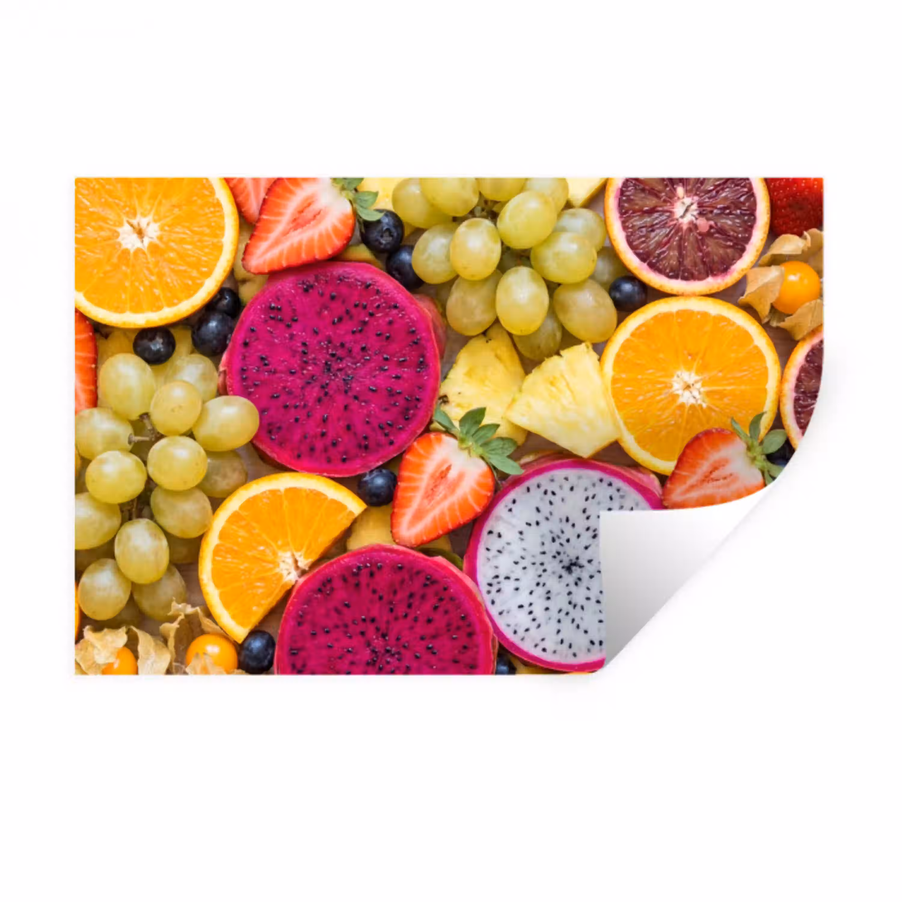Fruit - Assortiment - Kleurrijk - Gezondheid Muursticker klein -3d