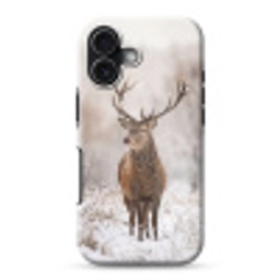 Edelhert - Bos - Sneeuw - Winter - Majestueus Toughcase MagSafe Apple iPhone 17 klein -3d