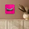 Banaan - Zebraprint - Roze plexiglas 5mm klein -sfeer5