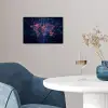 Wereldkaart - Futuristisch - Oranje poster papier klein -sfeer3