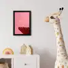 Dream - 3D - Rood - Roze fotolijst zwart zonder passe partout klein -usfeer4_kinderkamer