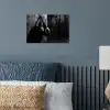 Bokshandschoenen - Muur - Duister - Zwart poster papier klein -sfeer2