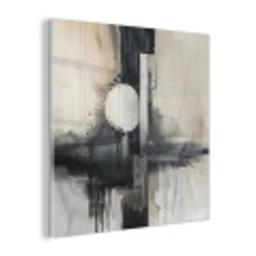 Abstract - Zwart wit - Verf - Modern plexiglas 5mm klein -z3d