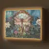 Libelle - Mozaïek - Bloemen - Kleurrijk Light Box met batterij (Wandlamp) middel -z3d_website