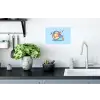 Corgi - Koptelefoon - Blauw - Muzieknoten Muursticker klein -keuken