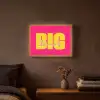 Dream big - Roze - Geel - Minimalistisch Light Box met batterij (Wandlamp) middel -sfeer4