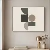 Aardetinten - Abstracte compositie - Eenvoudige vormen Textielframe zwart klein -sfeer2