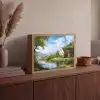 Zwaan - Bomen - Rust Light Box met batterij (Wandlamp) middel -sfeer2