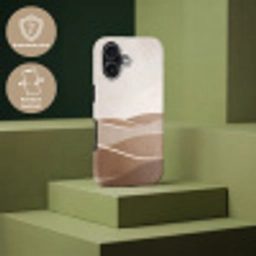 Abstract - Golven - Modern - Beige Toughcase MagSafe Apple iPhone 17 klein -USP_PrintM_NL