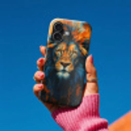Schilderij - Leeuwenkop - Oranje Toughcase MagSafe Apple iPhone 17 klein -Sfeer1V