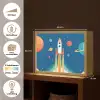 Raket - Planeten - Ruimte Light Box met batterij (Wandlamp kind) middel -USP_websiteoverzichtNL