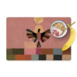 Illustratie - Vogel - Vlakken - Kleurrijk Placemat vinyl groot -zzzproduct_Kitchenyeah-website