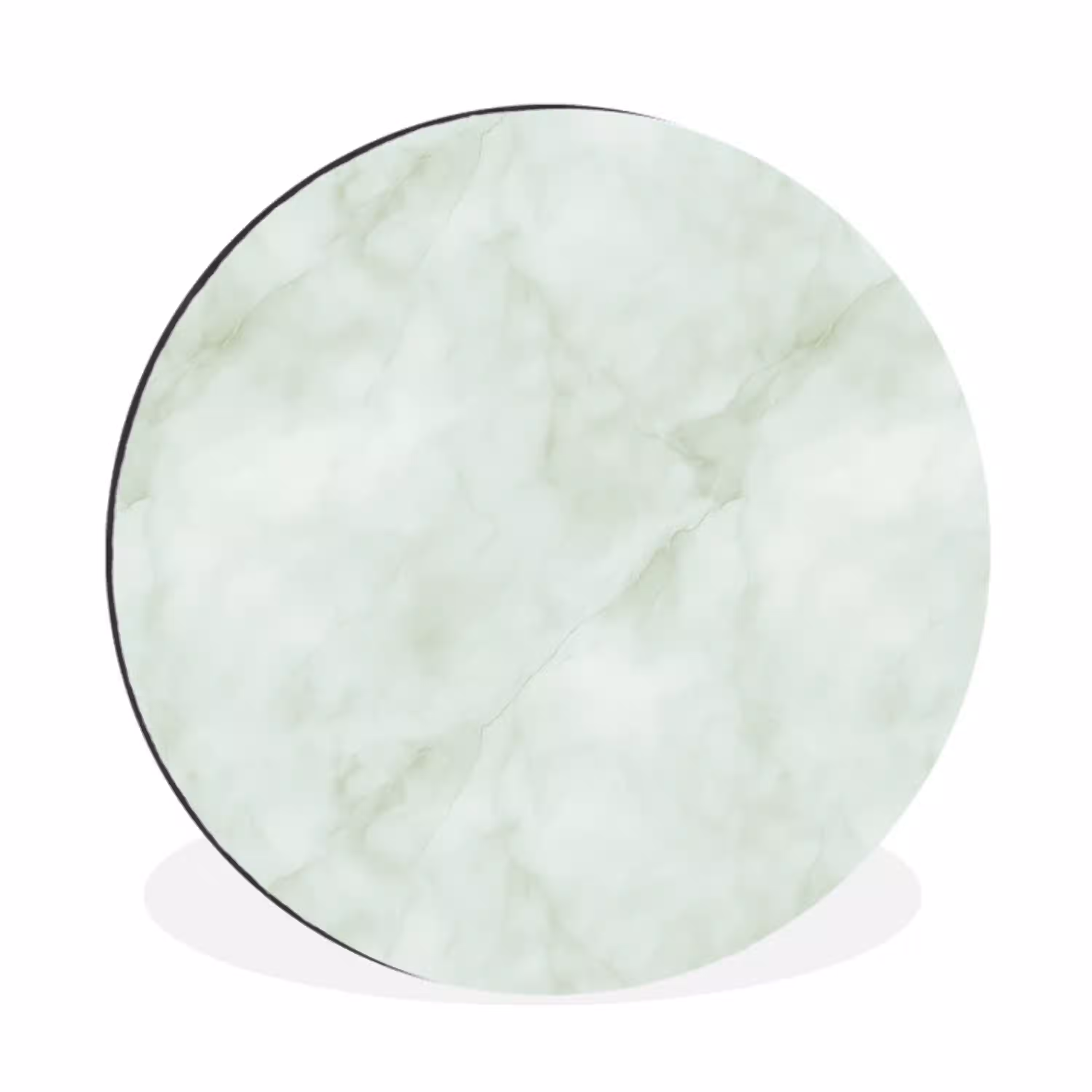 Groen - Marmer - Vloeiende aders Wandcirkel aluminium klein 190 -3d