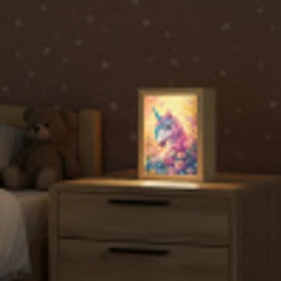 Eenhoorn - Roze - Kleurrijk - Sprookjesbos Light Box met kabel klein -sfeer1_kind
