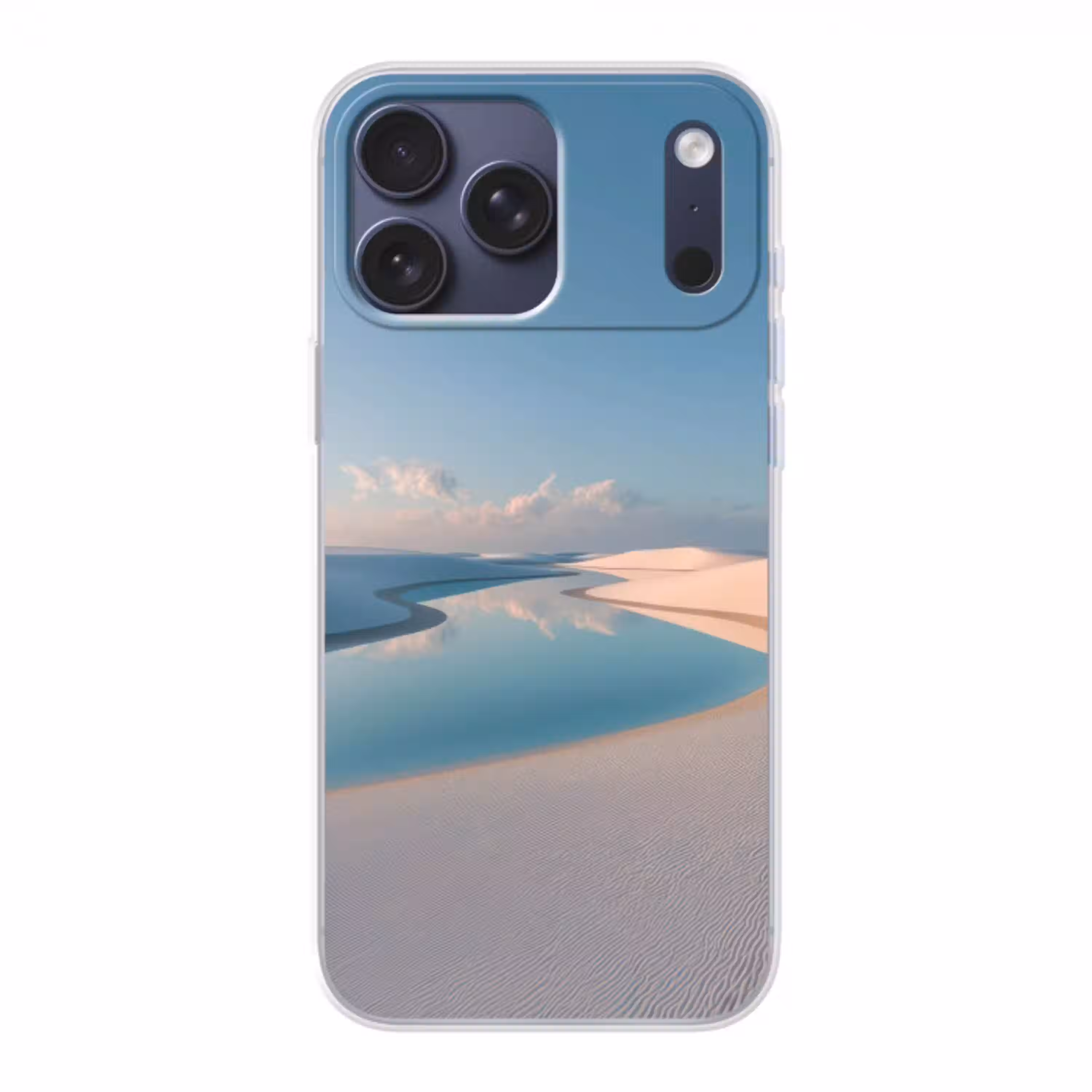 Duinen - Waterplas - Oneindige rust Telefoonhoesje iPhone 17 Pro Max klein -3d