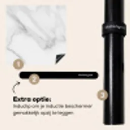 Wit Marmeren Zen Inductie beschermer vinyl 3mm middel -zzzzzzz-induclip_NL
