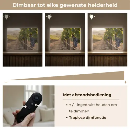Druiven - Wijngaard - Zonlicht Light Box met batterij (Wandlamp) middel -USP_dimbaarNL