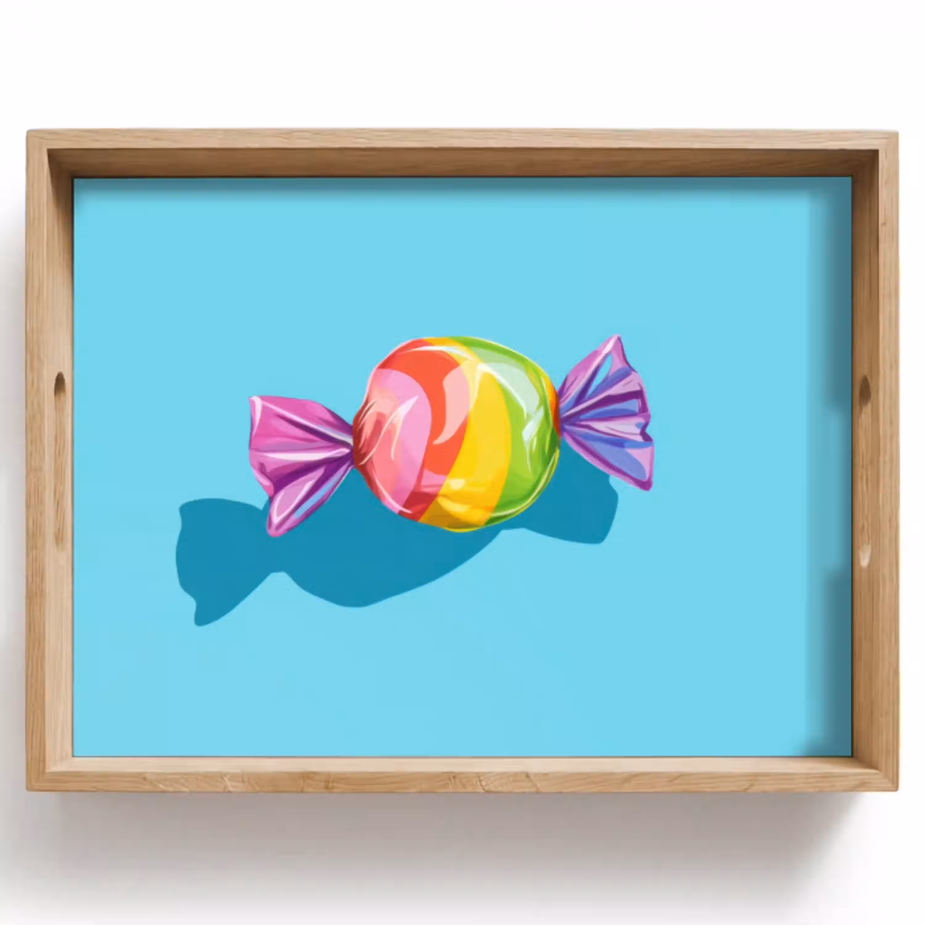 Blauw - Snoep - Regenboog Dienblad Rechthoek middel -z3d_shopping