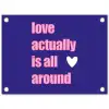 Tekst - Valentijn - Love - Blauw tuinposter los doek klein -3d