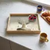 Pluis - Vrouw - Beige Dienblad Rechthoek middel -sfeer2