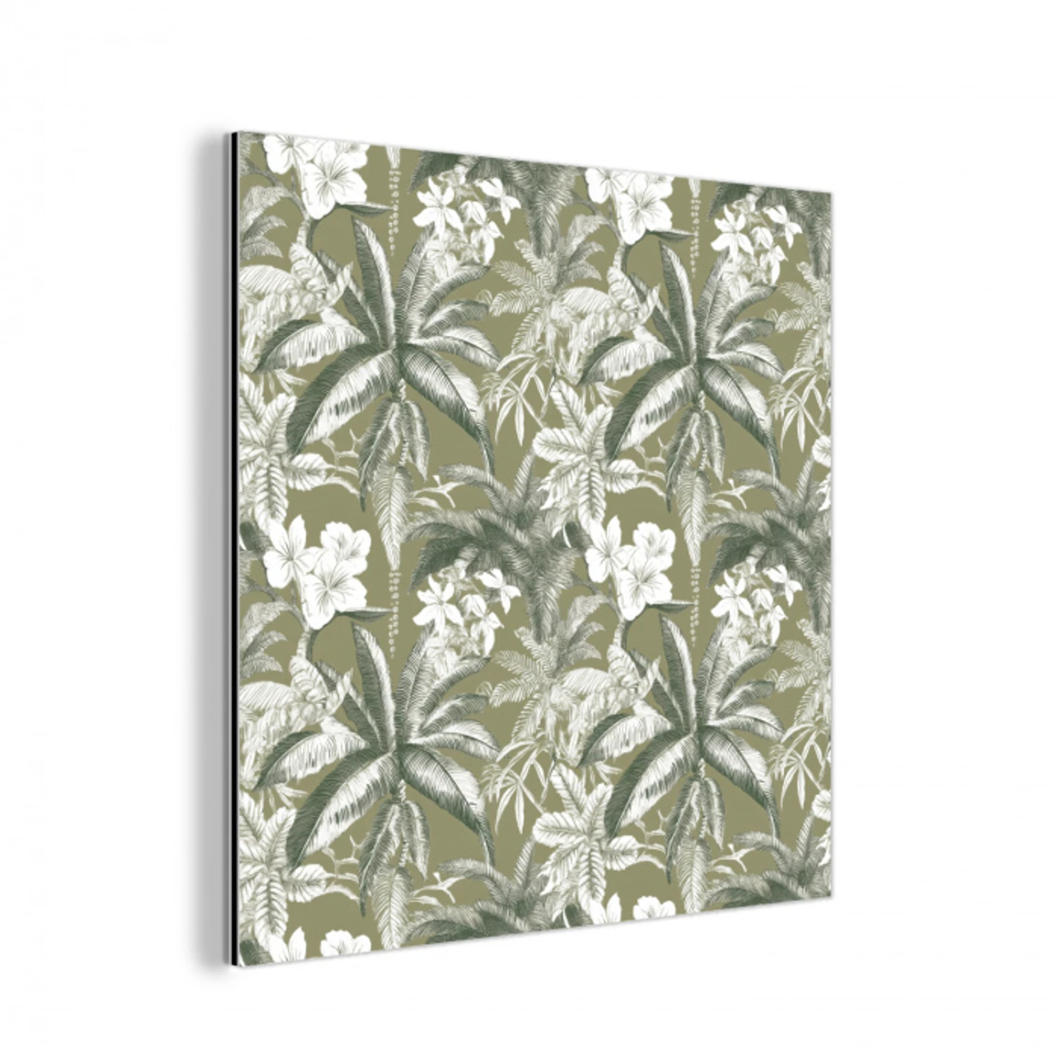 Botanisch - Bloemen - Groen aluminium wit klein 46 -3d