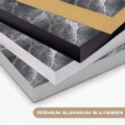 Donkergrijs - Bliksem - Marmer Textielframe zwart klein 947 -USP_kleurenDE