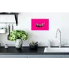 Banaan - Zebraprint - Roze Muursticker klein -keuken
