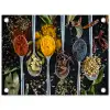Kruiden - Lepel - Specerijen - Zwart - Keuken tuinposter los doek klein -3d