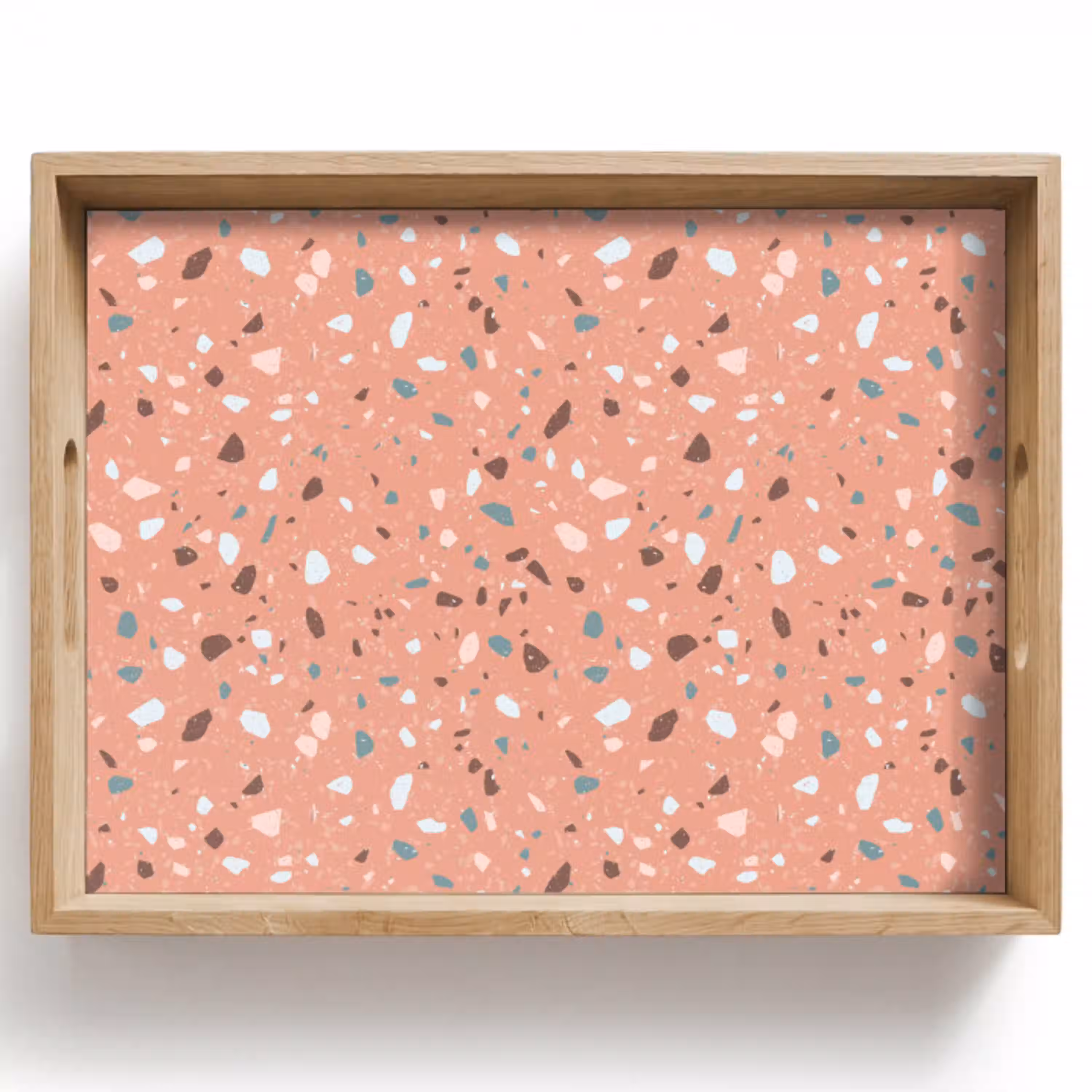 Terrazzo -  Patroon - Kleurrijk - Roze - Blauw Dienblad Rechthoek middel 911 -z3d_shopping