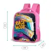 Racehelm - Verfspatten - Penseelstreken - Race mode Kinderrugzak - Roze middel -productfoto_formaten