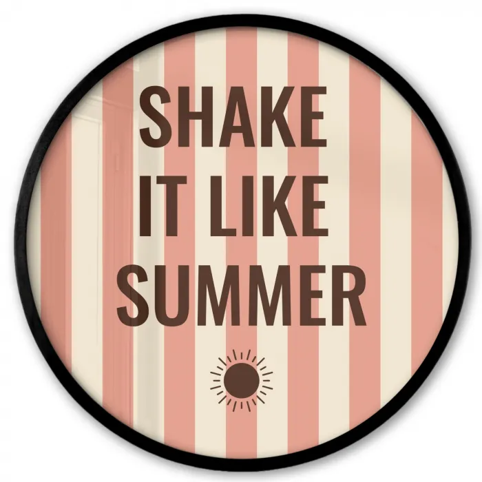Zomer - Quote - Strepen Fotolijst rond zonder passe partout klein -3d