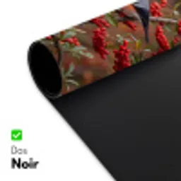 Goudvink - Bessen - Herfst - Natuur - Kleurrijk Muismat XXL klein -zsfeer2_frans