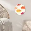 Lippen - Kleurrijk - Glanzend Wandcirkel kunststof plaat 5mm dik klein -sfeer5
