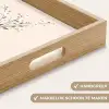 Vaas - Bloemen - Madeliefjes - Beige Dienblad Rechthoek middel -USP_HandgreepNL