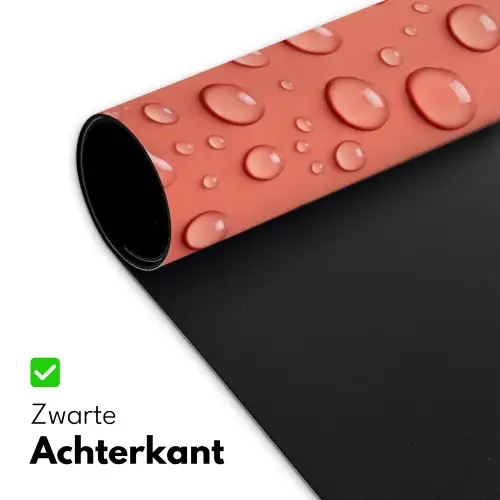 Water - Druppels - Roze Muismat XXL klein -sfeer2