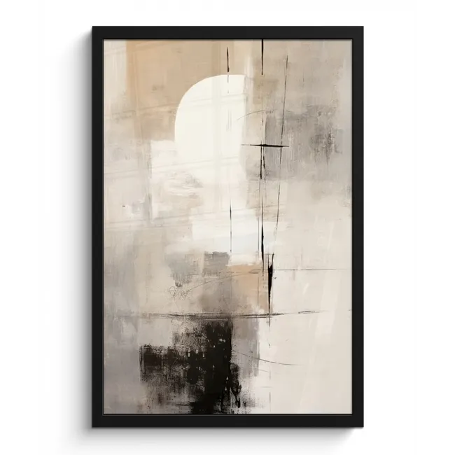 Poster met lijst - Abstract - Kunst - Grijs