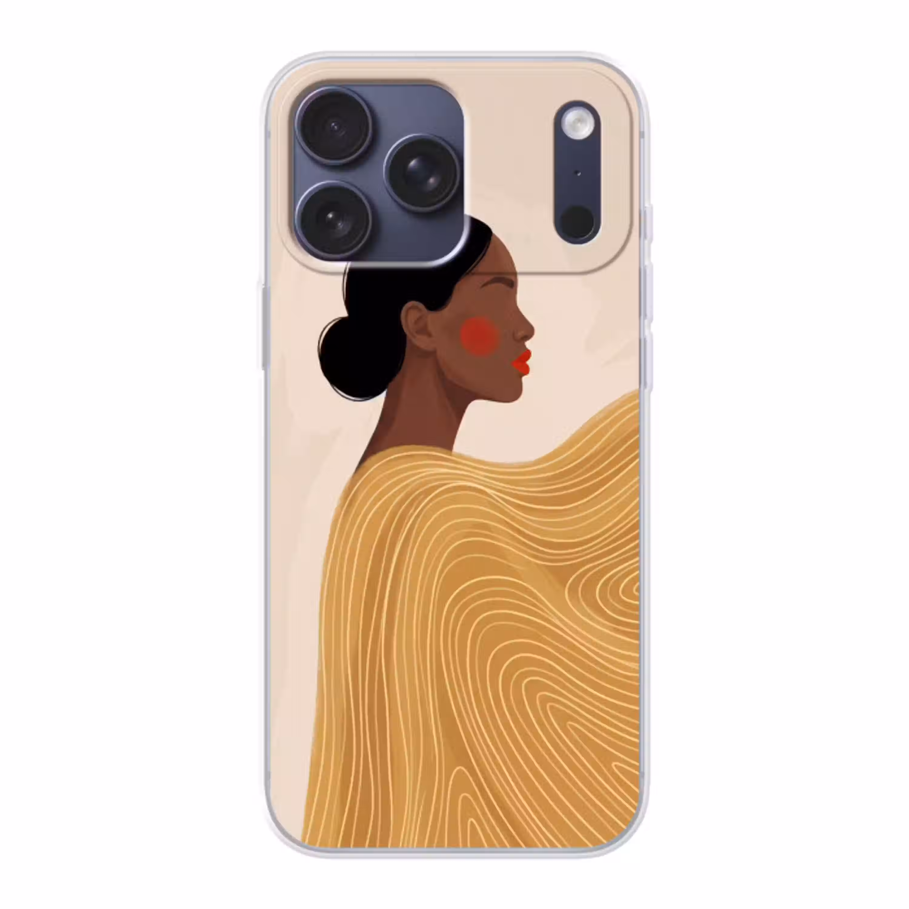 Vrouw - Profiel - Modern - Abstract - Kunst Telefoonhoesje iPhone 17 Pro Max klein -3d