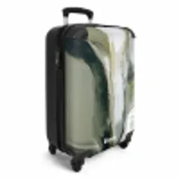 Natuur - Abstract - Groen - Penseelstreken NBS - Handbagage koffer - Volwassenen Unisex middel -productfoto_3d
