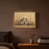 Goud - Abstracte penseelstreken - Moskee Light Box met batterij (Wandlamp) middel -sfeer4