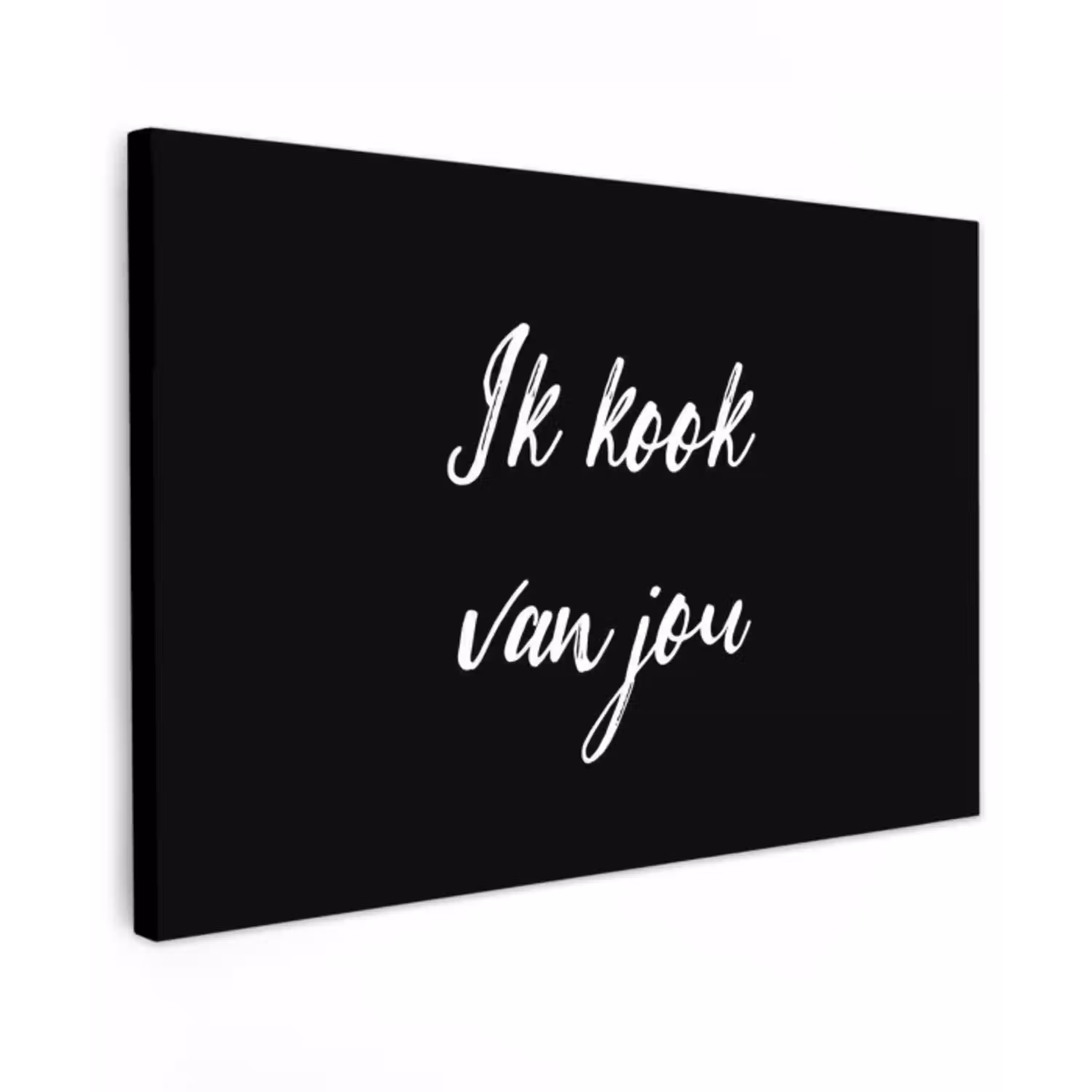Quotes - Spreuken - Ik kook van jou - Liefde - Partner canvas 2cm klein -z3d