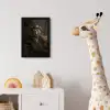 Beer - Bruin - Pak - Hoed fotolijst zwart zonder passe partout klein -usfeer4_kinderkamer