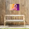 Abstract - Portret - Vrouw - Kleurrijk Tuinposter op houten frame 2 cm dik klein -sfeer4