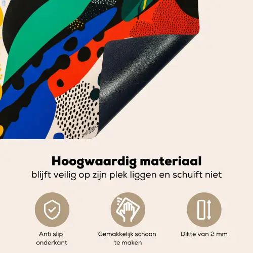 Abstract - Planten - Vormen - Kleurrijk Inductie beschemer met haakjes klein -ky-onderkant-nl