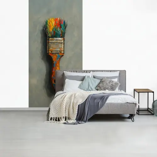 Verf - Kwast - Schilderij fotobehang vinyl groot -slaapkamer