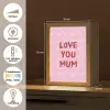Love - Quote - Moeder - Rood Light Box met kabel (Tafellamp) klein -USP_NL