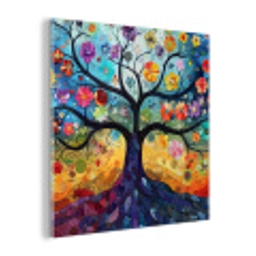 Kunst - Levensboom - Bloemen - Hippie plexiglas 5mm klein -z3d