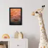 Zee - Boot - Wolken - Oranje fotolijst zwart zonder passe partout klein -usfeer4_kinderkamer