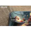Kerstvreugde - Sneeuw - Kleurrijk Placemat vinyl groot -closeup